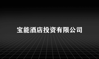 宝能酒店投资